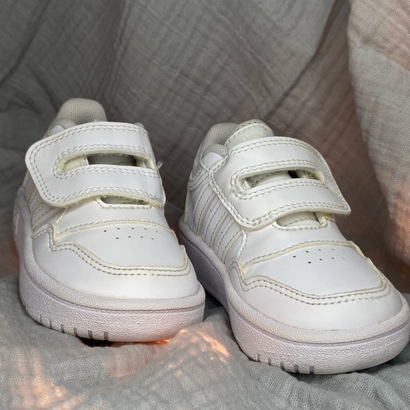 Adidas Kids White Velcro Sneakers - Picture 3 of 7